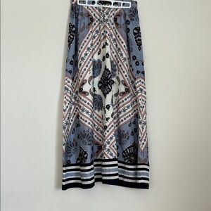 Laundry By Shelli Segal Blue and Pink Maxi Skirt